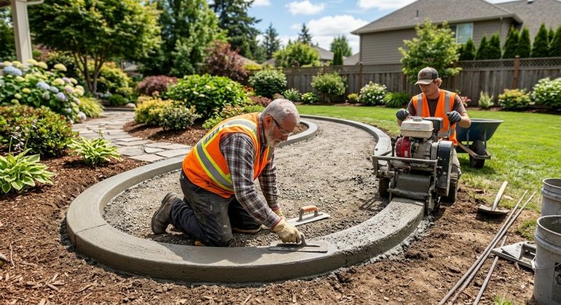 Cement Border Installation in Citrus County, FL