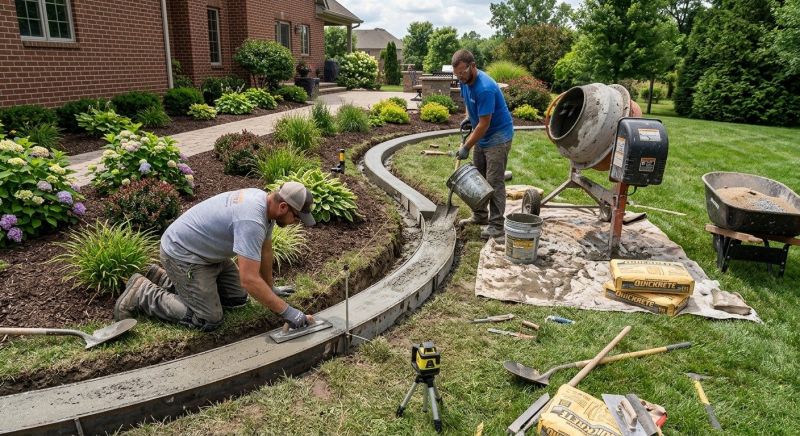 Cement Edging Installation in Citrus County, FL