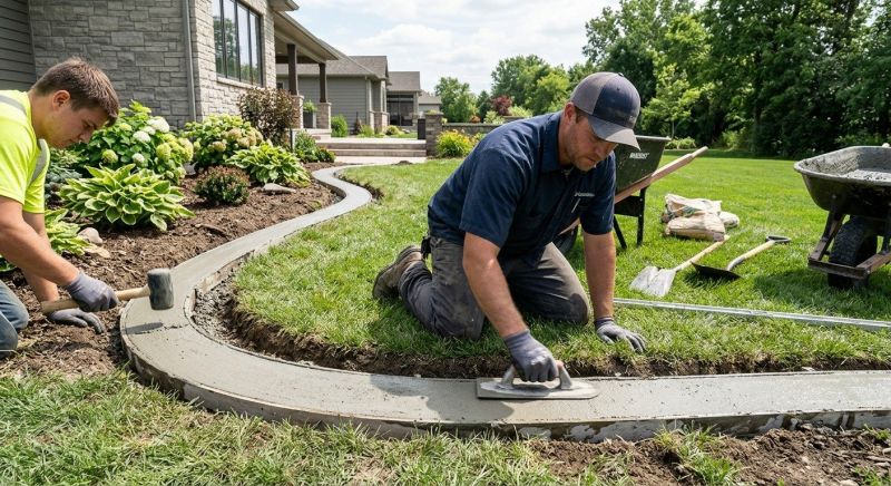 Cement Edging Installation in Citrus County, FL